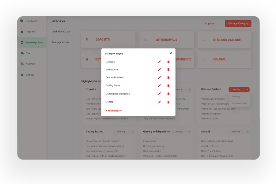 Flexible Categorisations