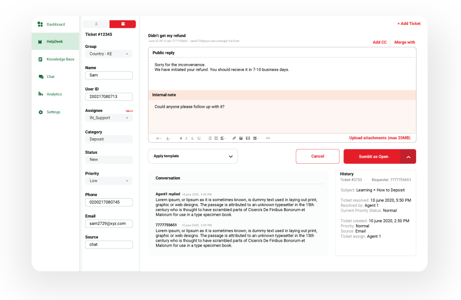 Internal Notes with Context