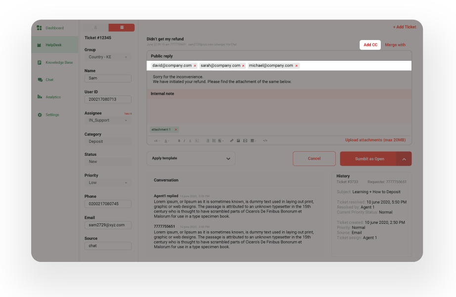 CC to Follow Progress