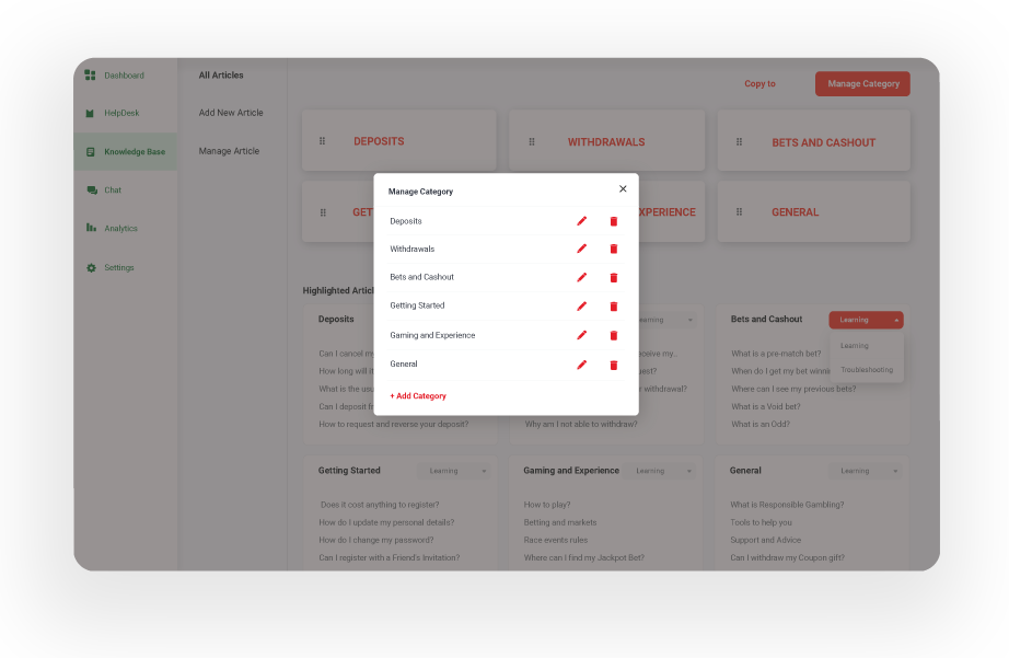 Flexible Categorisations