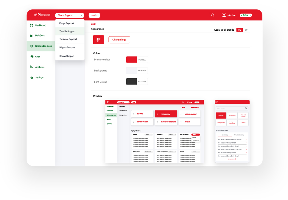 Multi-Brand Help Centre